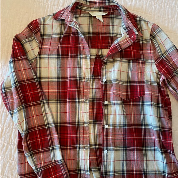 H&M Tops - Red Flannel Size 2